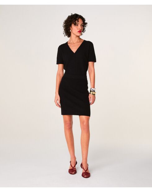 Zwarte korte rok van Binta katoen