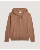 Gilet con cappuccio in cotone marrone fulvo Nala