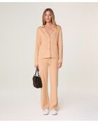 Veste tailleur en coton Ndèye marron chamois