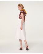 Dasy Dasy Kurzarm-T-Shirt aus Baumwolle mit Streifen, lila