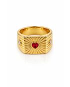 Anillo chapado en oro #17