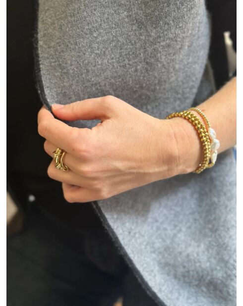 #6 goud/witgouden vergulde armband