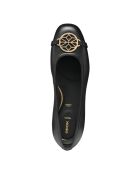 Annytah zwarte leren ballerina's