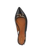 Charyssa zwarte leren ballerina's