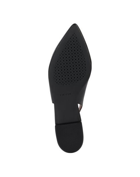 Charyssa zwarte leren ballerina's