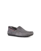 Mocassins en cuir suédé Snake gris