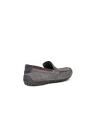 Mocassins en cuir suédé Snake gris