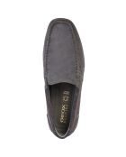 Mocassins en cuir suédé Snake gris