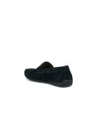 Mocassins en cuir suédé Ascanio bleu marine