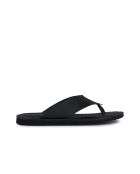 Schwarze Ledersandalen Erice