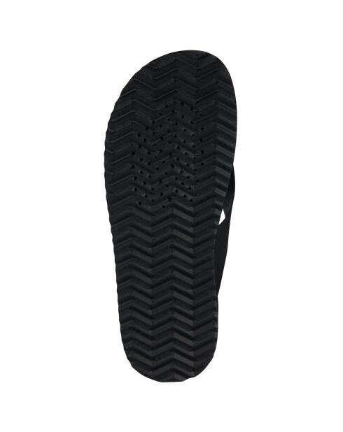 Schwarze Ledersandalen Erice