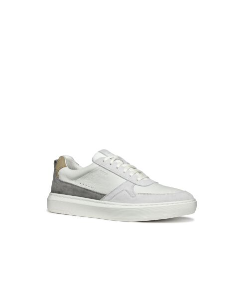 Sneakers en cuir suédé Deiven blanc cassé/anthracite