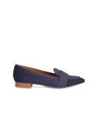 Marineblauwe ballerina's van suède leer Charyssa