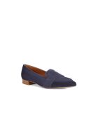 Marineblauwe ballerina's van suède leer Charyssa