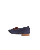 Marineblauwe ballerina's van suède leer Charyssa