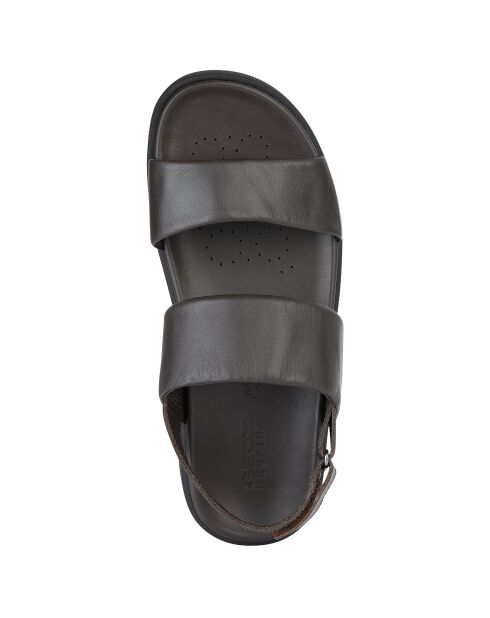 Sandales en cuir Spherica Ec6 brun foncé