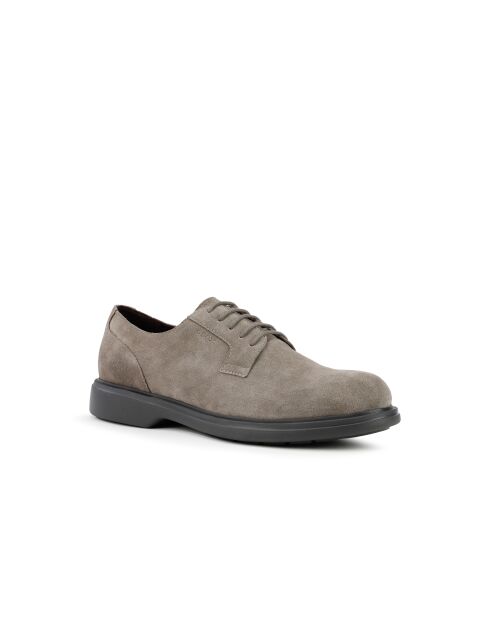 Derbies en cuir suédé Ottavio gris colombe