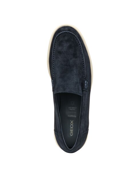 Mocassins en cuir suédé Spherica Ec17 bleu marine foncé