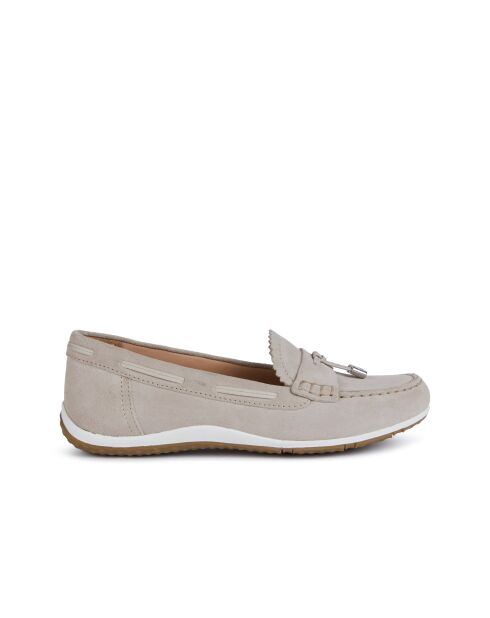 Mocassins en cuir suédé Vega Moc taupe pâle