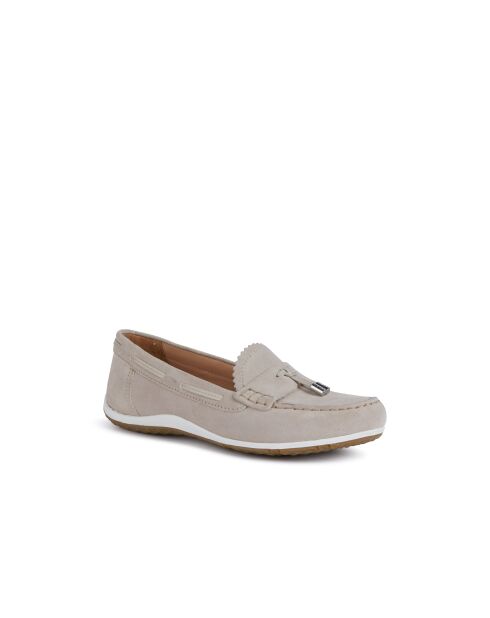 Mocassins en cuir suédé Vega Moc taupe pâle