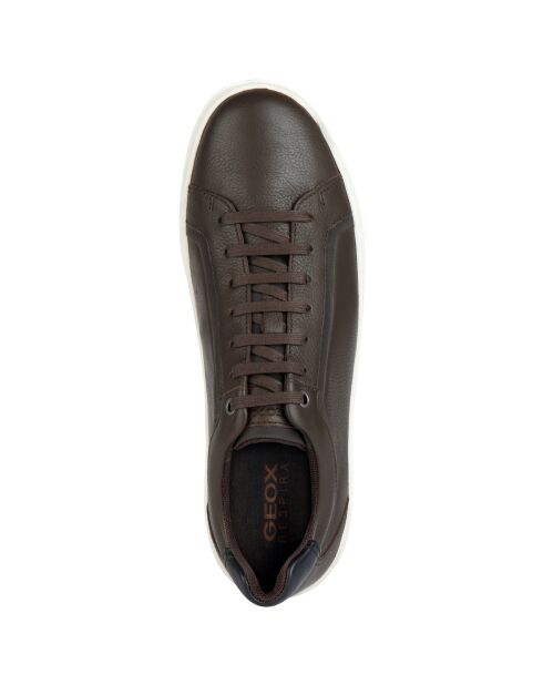 Sneakers Magnete café in pelle