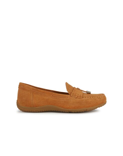 Mocassins en cuir suédé Vega Moc cognac