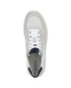 Gebroken wit/marineblauwe sneakers van Magnete suèdeleer