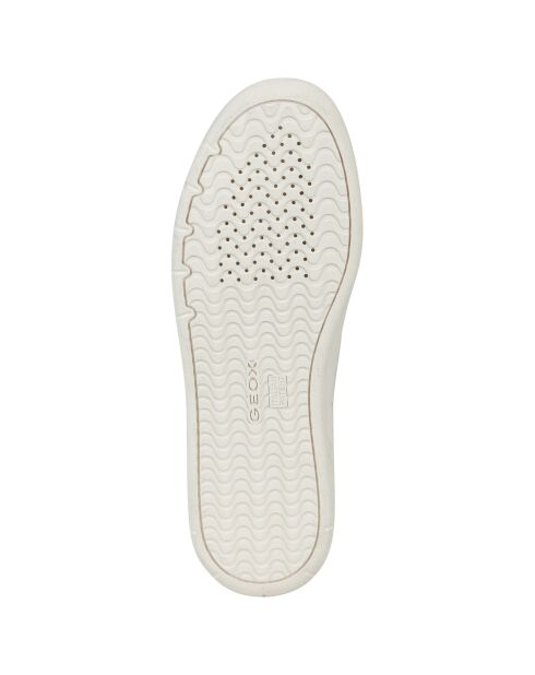 Gebroken wit/marineblauwe sneakers van Magnete suèdeleer