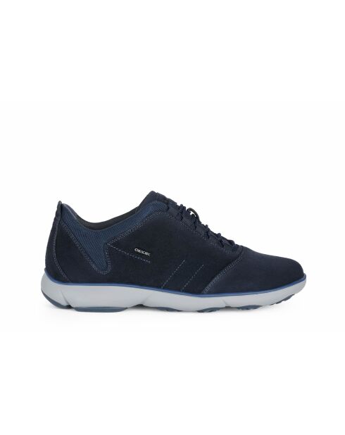 Marineblauwe leren sneakers van Nebula