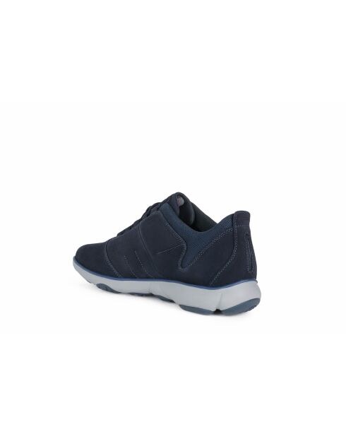 Marineblauwe leren sneakers van Nebula