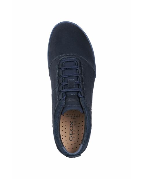 Marineblauwe leren sneakers van Nebula