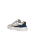 Zand/witte leren sneakers van Deiven