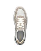 Zand/witte leren sneakers van Deiven