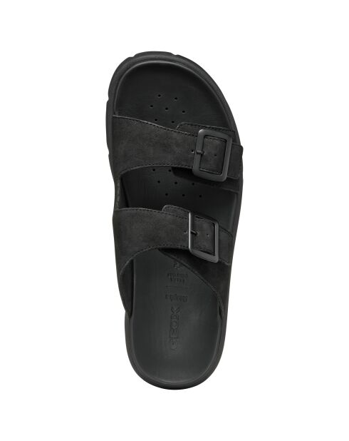 Schwarze Xan2S Ledersandalen
