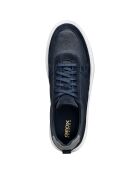 Donkerblauwe sneakers van suède leer van Deiven