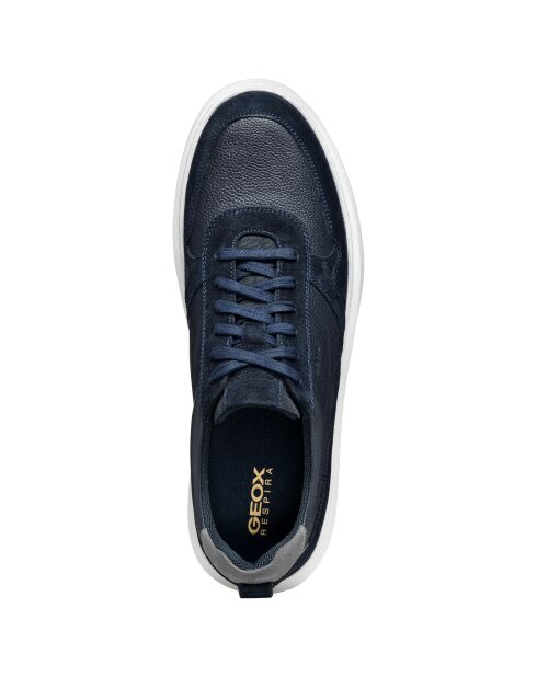 Donkerblauwe sneakers van suède leer van Deiven