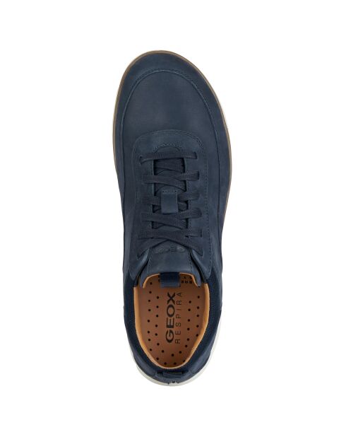 Marineblauwe leren sneakers van Nebula