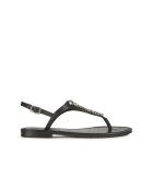 Sozy S zwarte leren sandalen