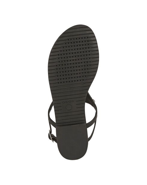 Sozy S zwarte leren sandalen