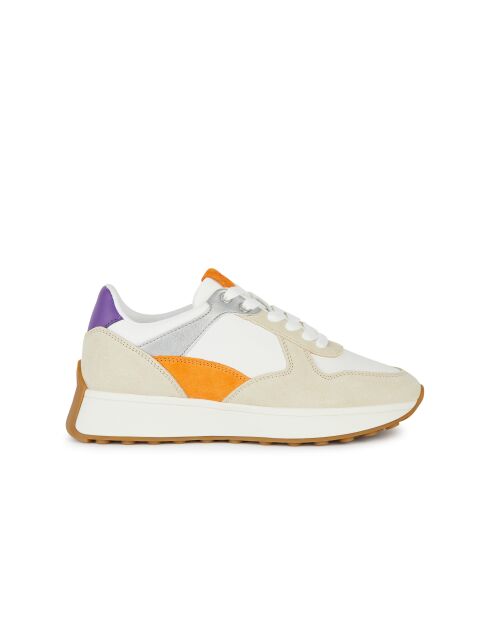 Sneakers Amabel Veloursleder in cremefarben/orange