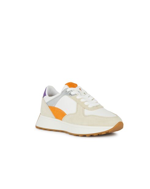 Sneakers Amabel Veloursleder in cremefarben/orange