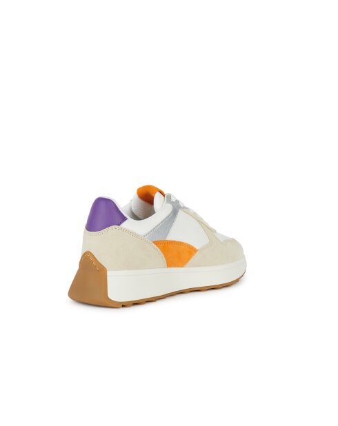 Sneakers Amabel Veloursleder in cremefarben/orange