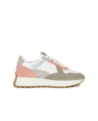 Amabel sneakers van suèdeleer met donkere huid/wit