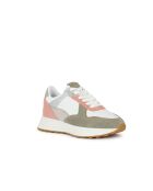 Amabel sneakers van suèdeleer met donkere huid/wit