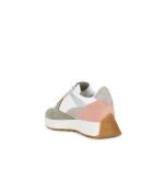 Amabel sneakers van suèdeleer met donkere huid/wit