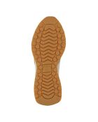 Amabel sneakers van suèdeleer met donkere huid/wit