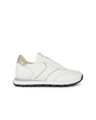 Spherica V-series wit/lichtgouden leren sneakers