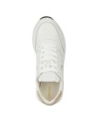 Spherica V-series wit/lichtgouden leren sneakers