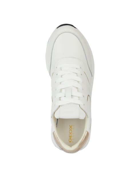 Spherica V-series wit/lichtgouden leren sneakers