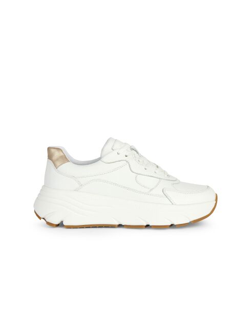 Sneakers en cuir Diamanta blanc / or clair